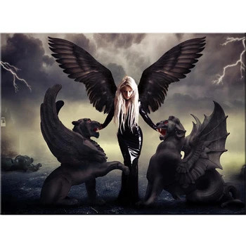 

Full Square,Diamond Embroidery Angels Dragons diy diamond painting Stitch Cross,3D,Diamond Mosaic almaznaya pattern JS1943