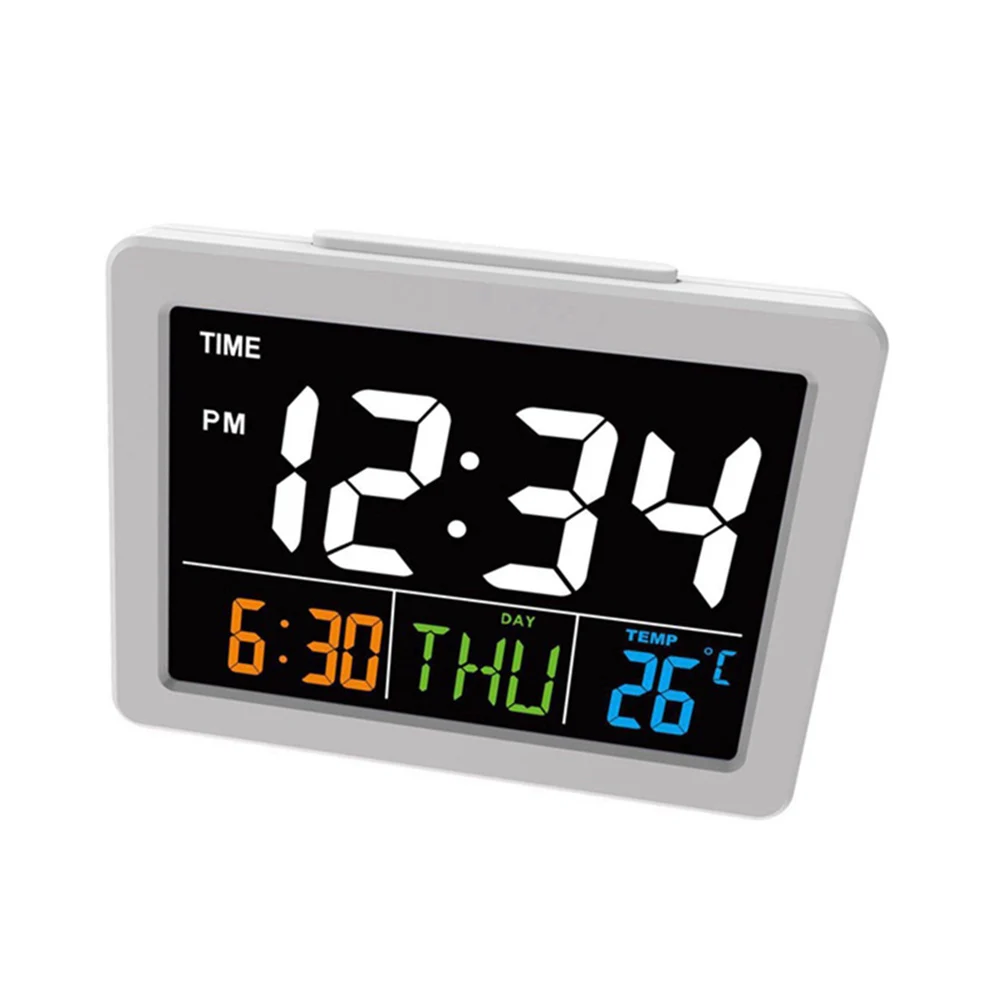 Лучшие цифровые светодиодные часы с ЖК-дисплеем, настольные электронные часы-будильник, подарок, многофункциональные часы с календарем, часы с температурой для дома
