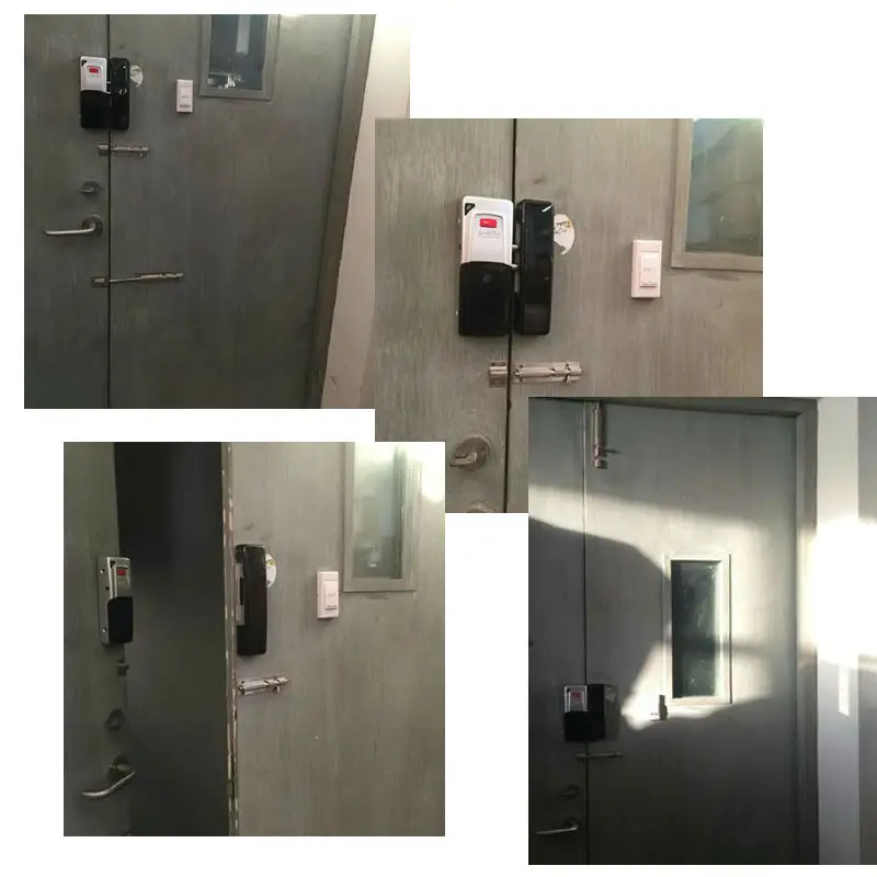 RAYKUBE New Wireless 433Mhz Access Control Kit Wireless Electric Door Lock RFID Keypad Remote Control Exit Button