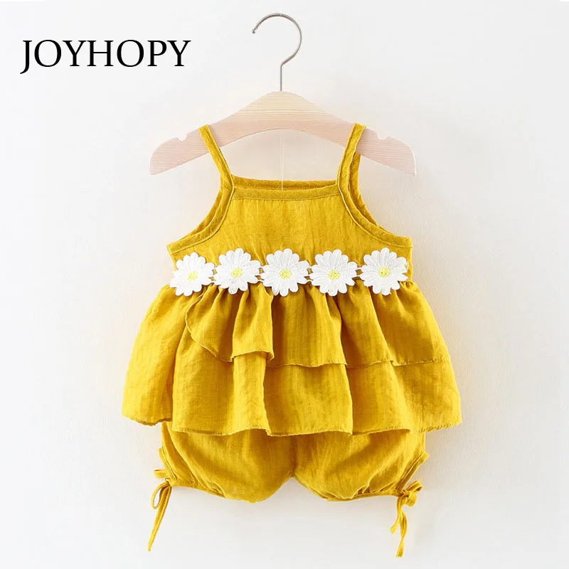 

New Style Baby Girls Clothes Sets Flower Shirts Tops Casual Shorts 2PCS Clothes Sets Outfits