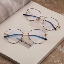 Мужские из металла Оправы для очков Для женщин Нерегулярные компьютер защитить очки для чтения кадров 9043OLO