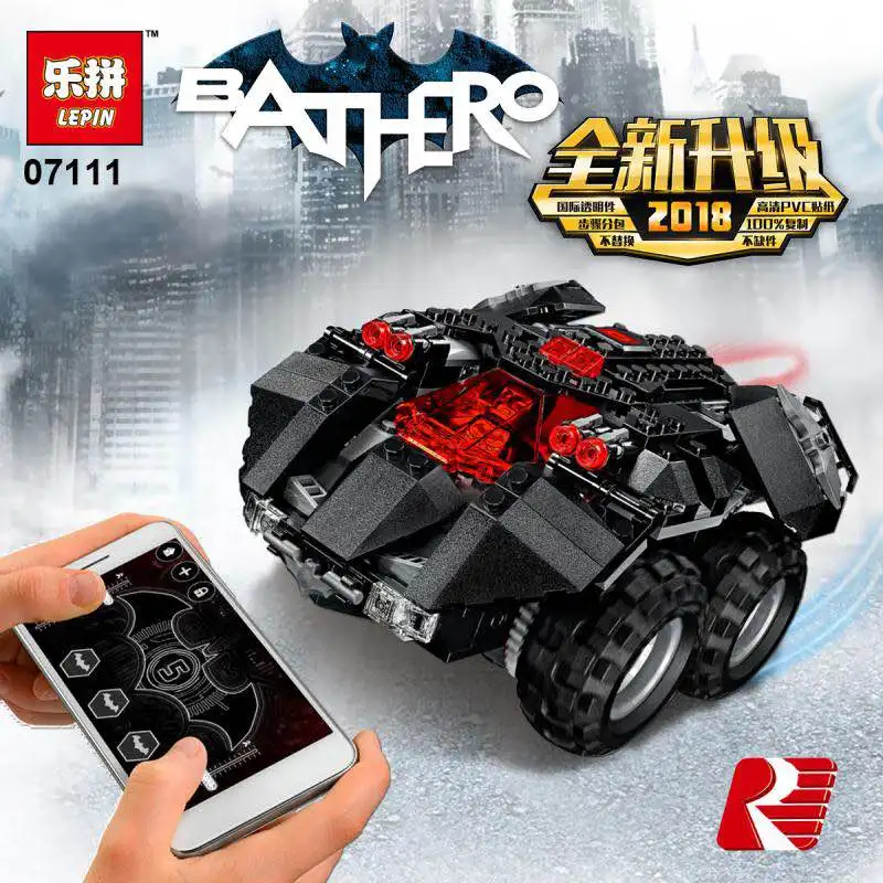 

2018 New Lepin 07111 App-Controlled Batmobile Building Blocks Bricks Compatible With Legoing 76112 Assembled DIY Educational Toy