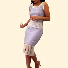Lila Party Kleid Für Frauen Mit Perlen Quaste Tee Länge Cocktailkleider 2016 Gerade Afrikanische Nahen Osten Nacht Kleid Kleider
