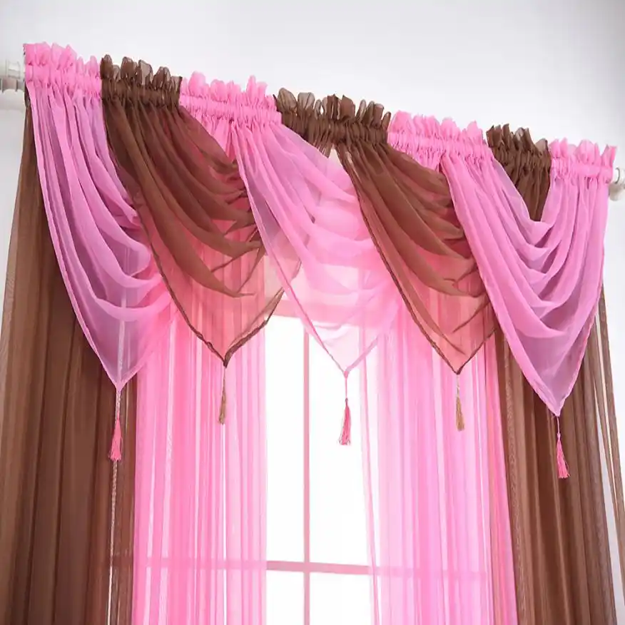 Tenske 2018 New Modern Exotic Style Voile Curtain Swags All