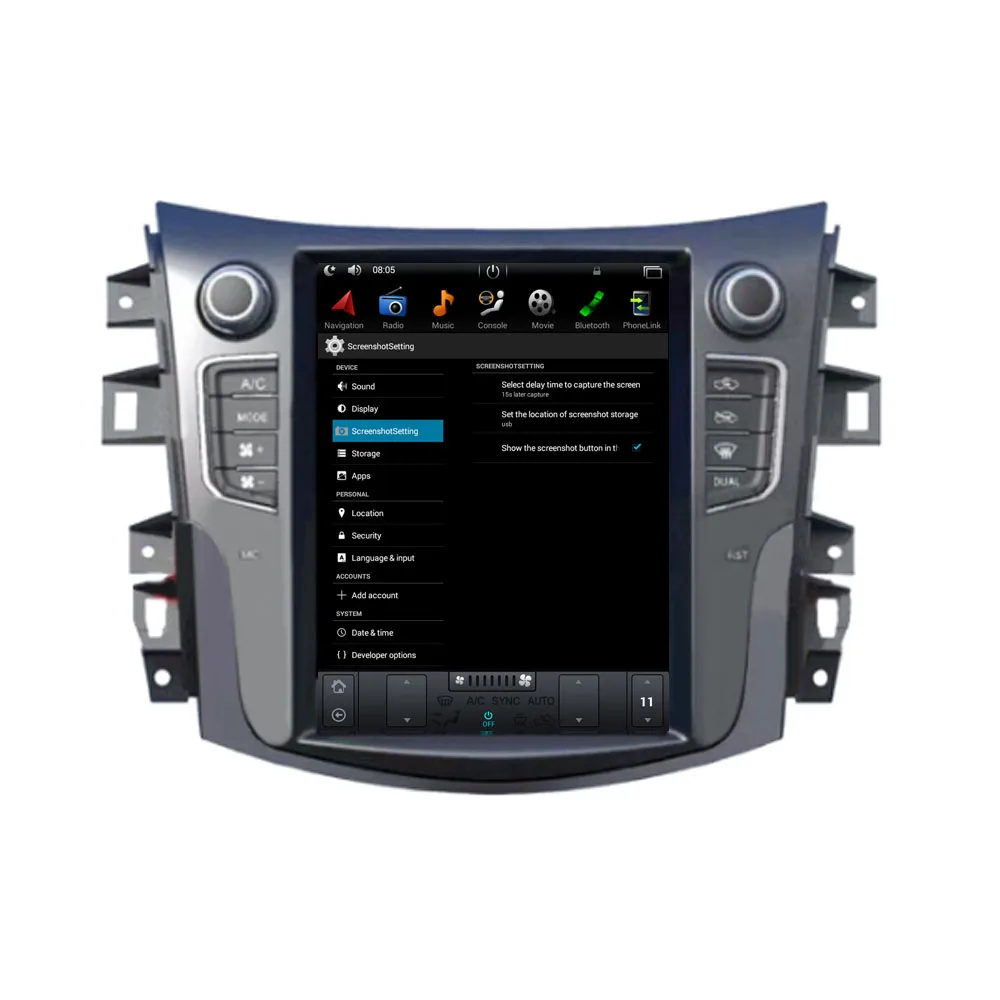 Sale 10.4" Tesla Type Android Fit NISSAN NAVARA /NP300/TERRA Car DVD Player Navigation GPS Radio 2