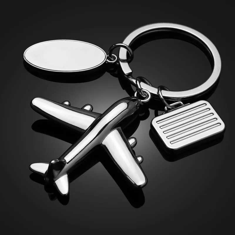 Модель самолета багажная бирка брелок для ключей металлический самолет унисекс