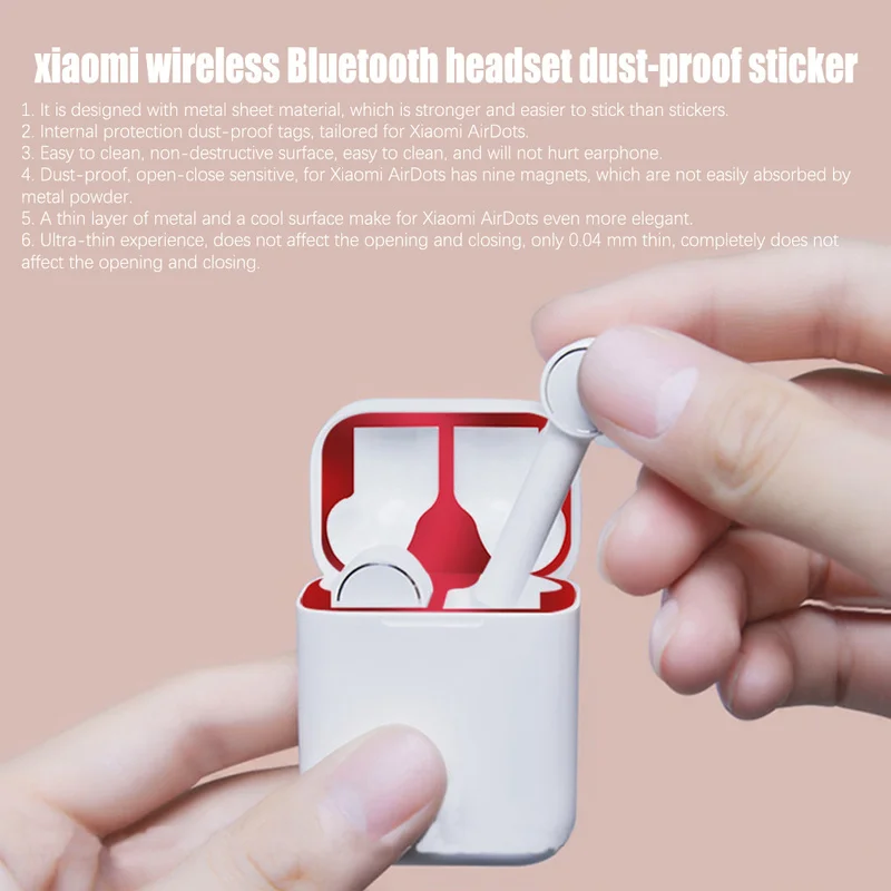 Защита от пыли для Xiaomi Redmi Airdots металлические Bluetooth наушники Mi Air Dots беспроводная