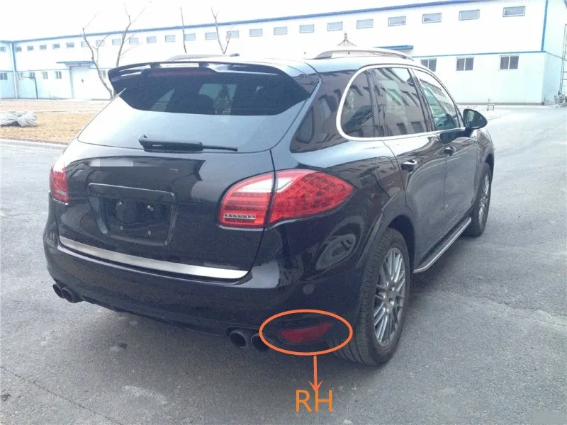 Задний бампер автомобиля отражатель света противотуманных фар корпус для Porsche Cayenne 2011- декоративный отражатель