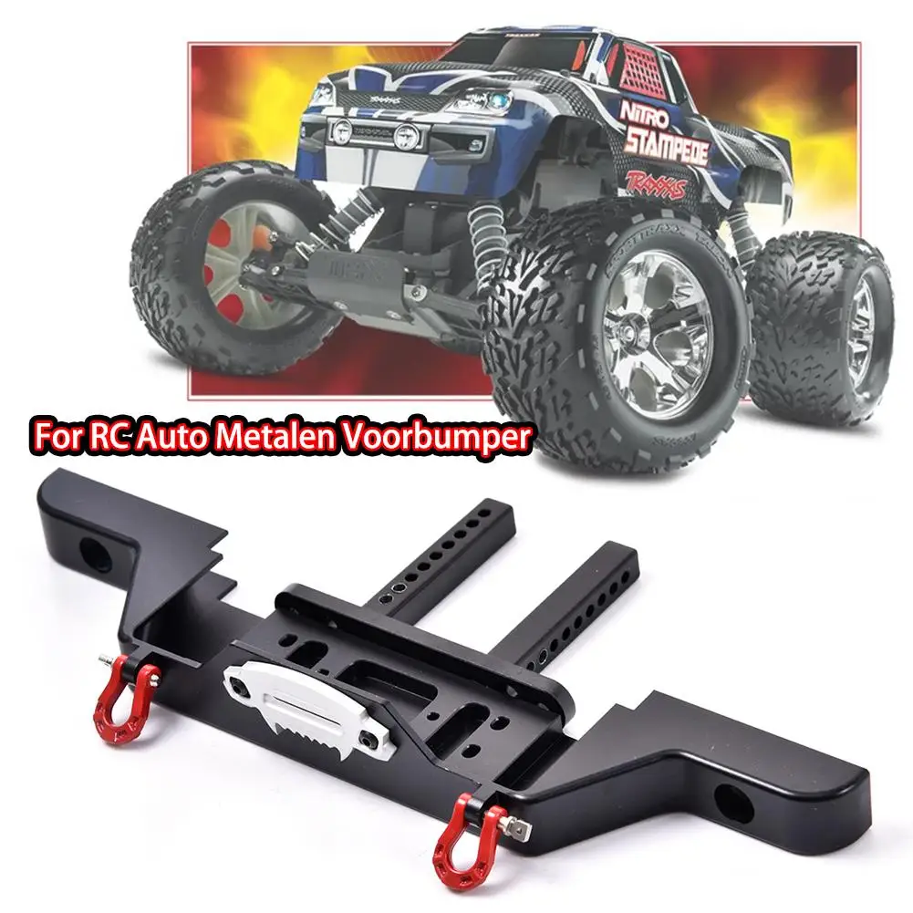 

Climbing Car Front Bumper with 2 LED Light Metalen Front Camel Trophy Bumper Met 1/10 RC for Crawler Auto Traxxas TRX4 TRX-4