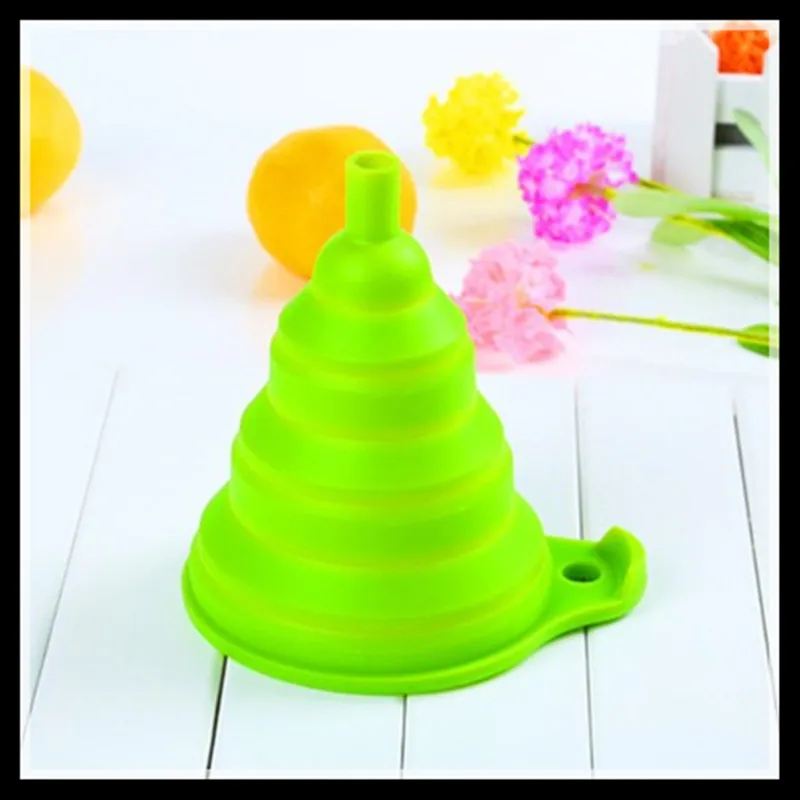 Hot Top Quality Small Folding Funnel Silicone Oil Funnels Collapsible