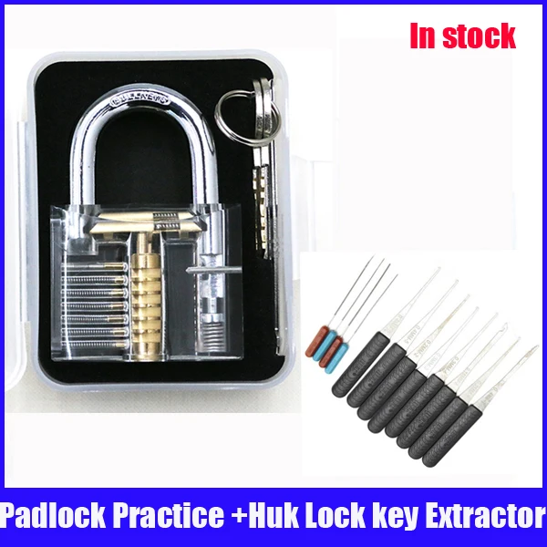 In Stock practice padlock locksmith cutaway locks & huk Broken Key