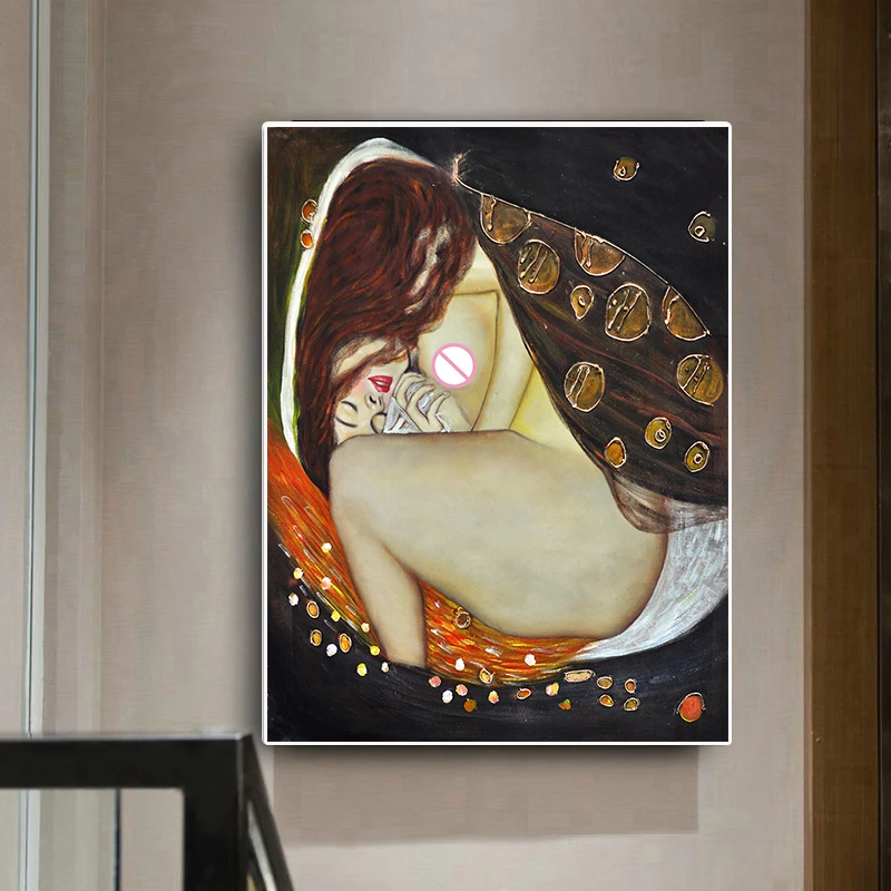 

Posters and Prints Gustav Klimt Danae Reproduction Oil Painting on Canvas Art Scandinavian Cuadro Wall Picture for Living Room