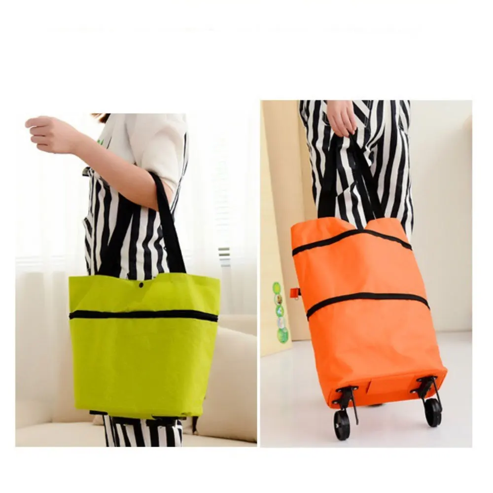  Car Folding Luggage Cart adjustable Shopping Bag Fashion Flexible Cargo Bag With Wheels Fit For Gra