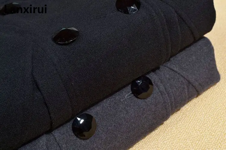 New Winter Fur Collar Woolen Coat Wool Windbreaker Women Cashmere Coat Winter Jacket Women Female Plus