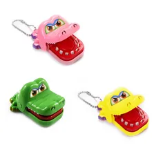 New Toy Crocodile Dentist Bite With Keychain Mouth Gags Practical Jokes M09