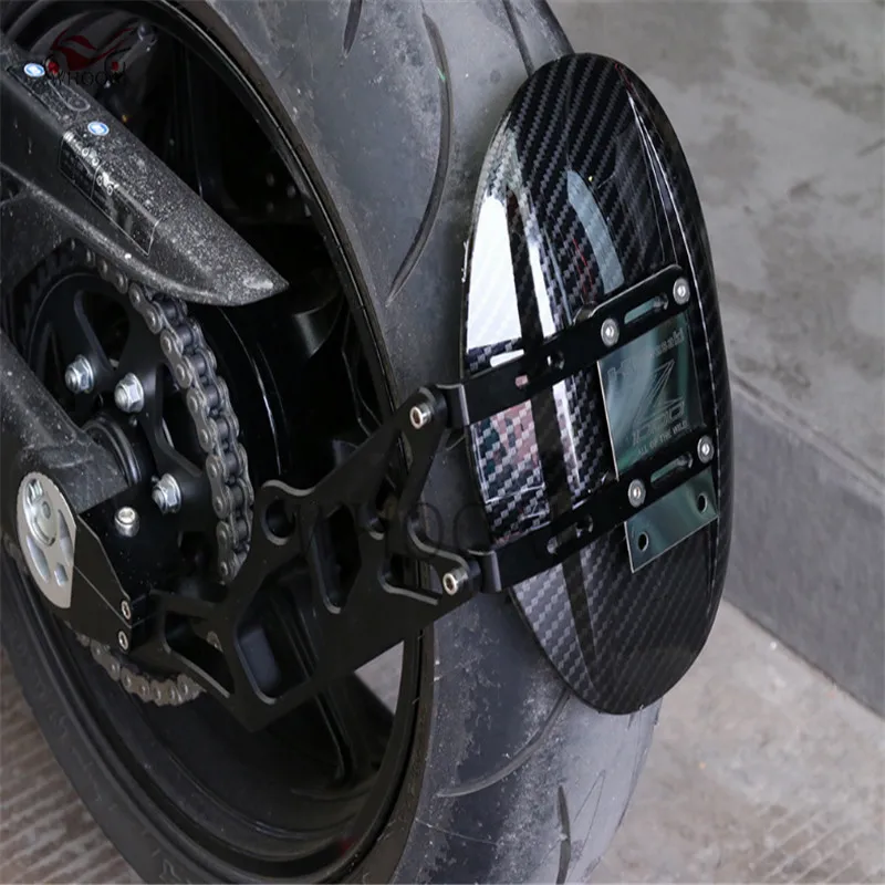 

Rear Wheel Tire Fender Rear Fender Bracket Mudguard Splash Mud Dust Guard Fender Shield Carbon For Kawasaki Z1000 2010-2016