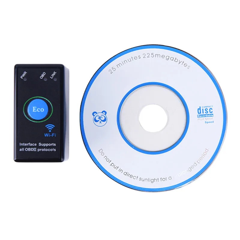 

ELM327 V1.5 WIFI OBDII Auto Diagnostic Scanner Tool With Power Switch CD-ROM