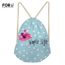 FORUDESIGNS/сексуальные Сумки на шнурке, простой рюкзак с принтом жизни для подростков, модный дизайн, сумка для путешествий, Bolsas