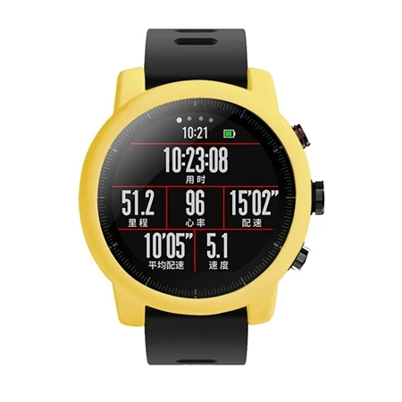 Силиконовый чехол для Xiaomi Huami Amazfit Pace Stratos 2/2S Smart Wacth, защитный чехол s, мягкий чехол, аксессуары для Amazfit Pace 2 - Цвет: yellow