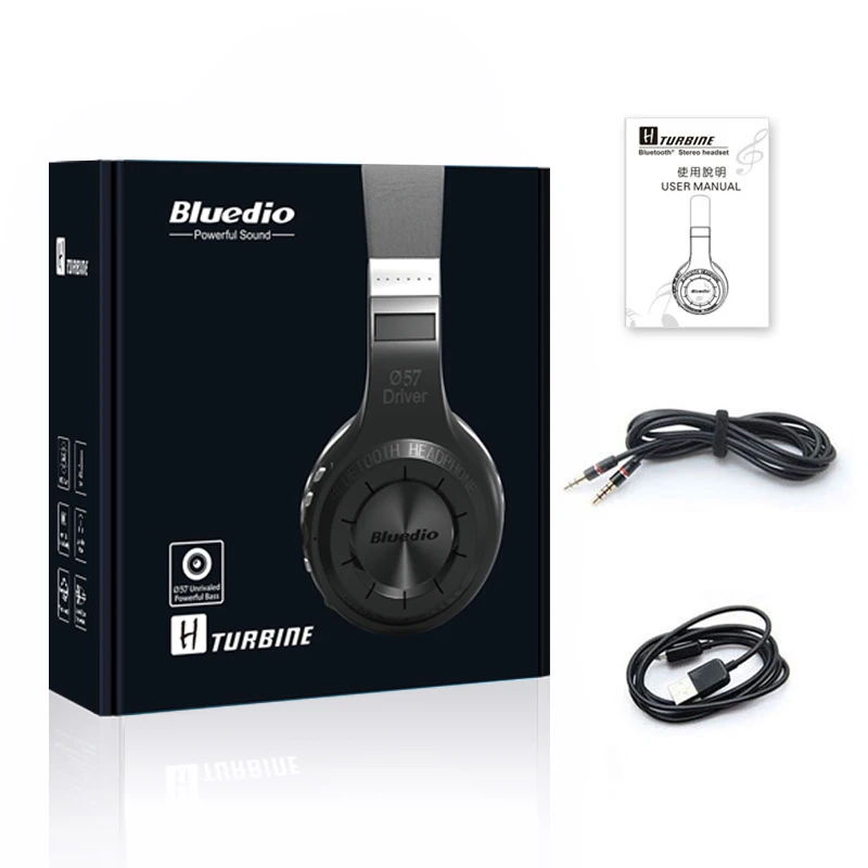 Bluedio HT V5.0 Bluetooth наушники Беспроводная стерео звук удобная гарнитура с микрофоном для звонков и музыки - Цвет: White retail box