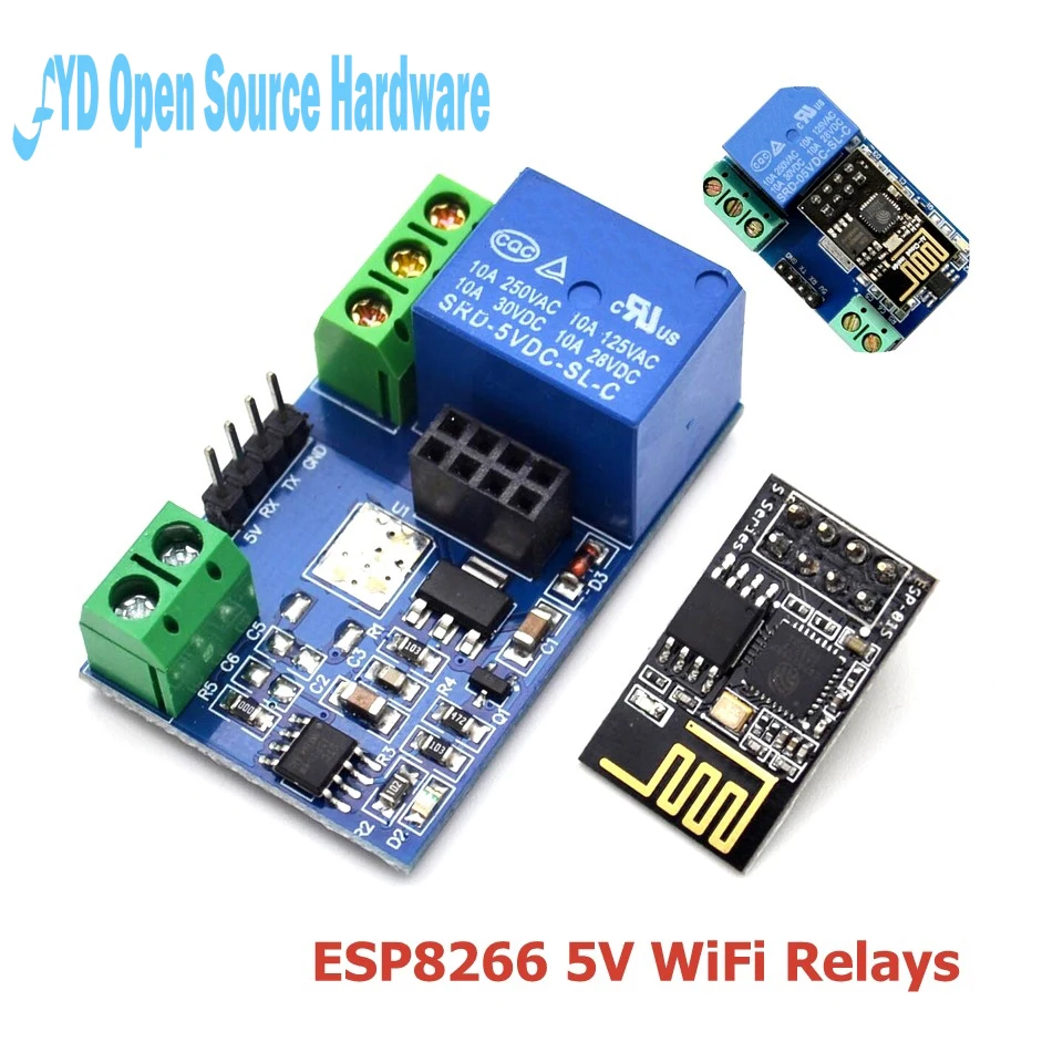 

5pcs ESP8266 5V WiFi Relays for smart home mobile phone app remote switch