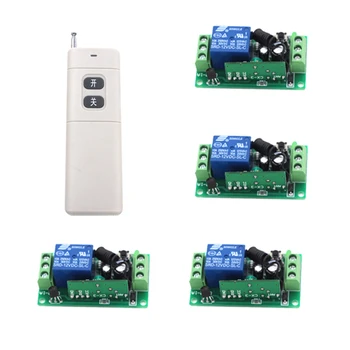 

DC 12V 1CH Channel Wireless RF Transmitter Receiver Remote Control Switch 1 Transmitter + 4 Receiver 4068