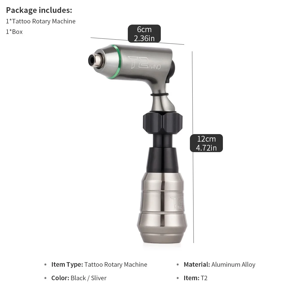  New arrival Professional Tattoo Rotary Machine T2 NANO Use For Liner and Shading Adjustable Voltage