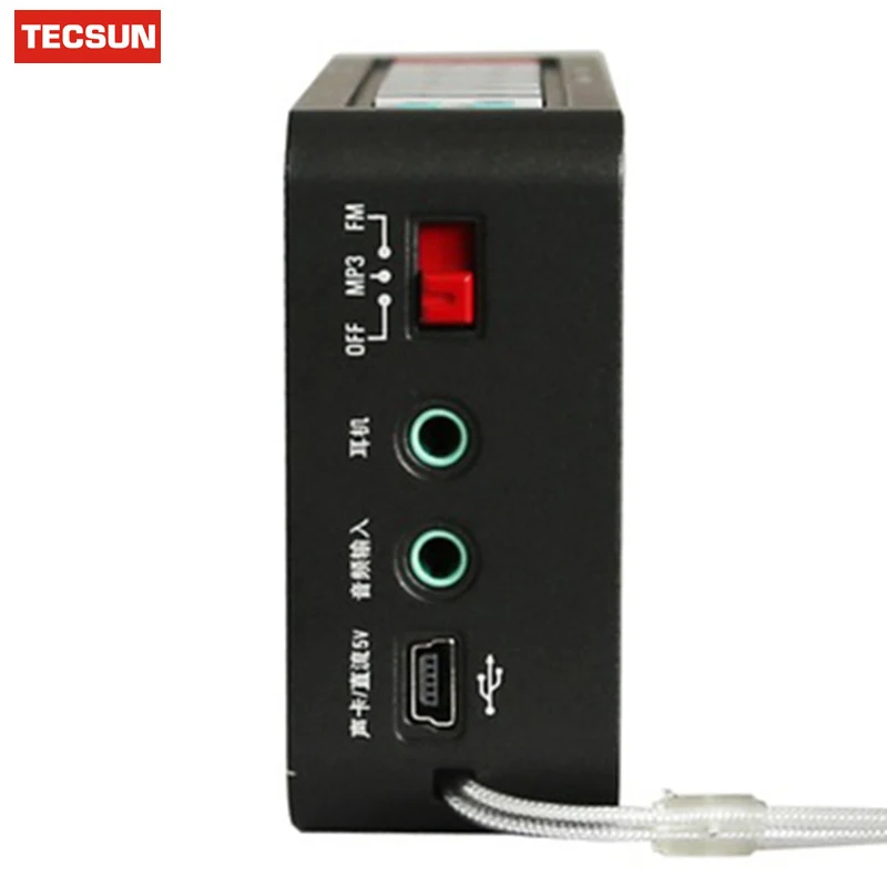 Tecsun ICR 100 ICR100 аудиомагнитофон рекордер мини радио FM TF SD карта динамик портативное