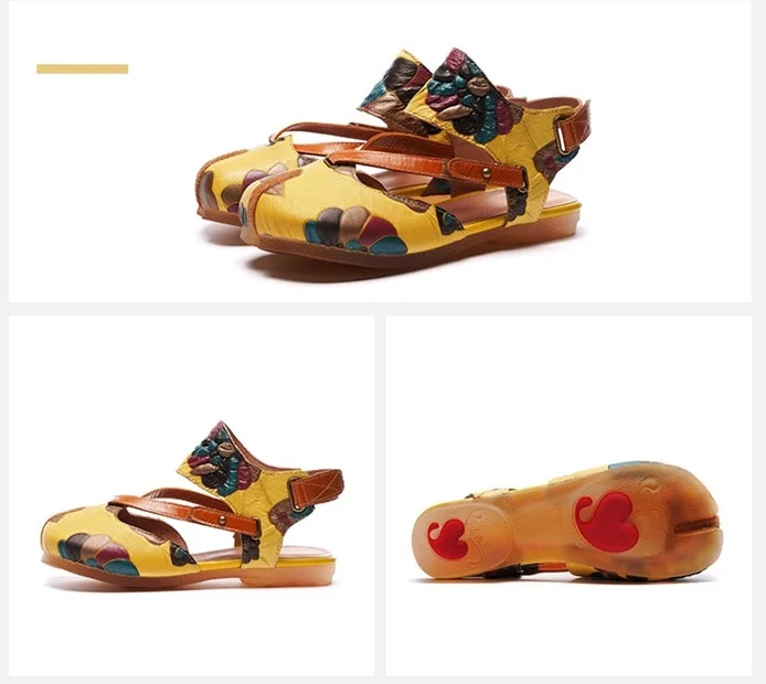 genuine leather flat sandals17