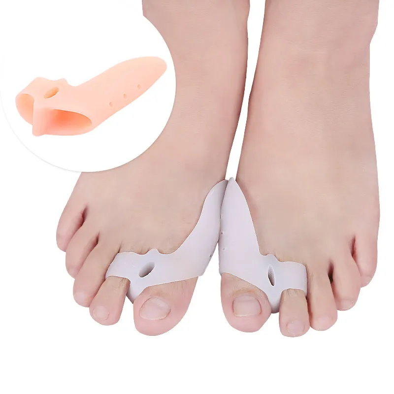 1Pair Silicone Gel Foot Finger Two Toe Separator Separateur Orteil