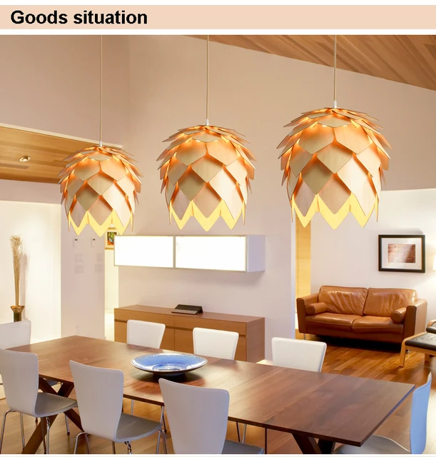 Moderne Art EIKEN Houten Dennenappel Hanglampen Opknoping Hout PH ... Moderne Art EIKEN Houten Dennenappel Hanglampen Opknoping Hout PH ...