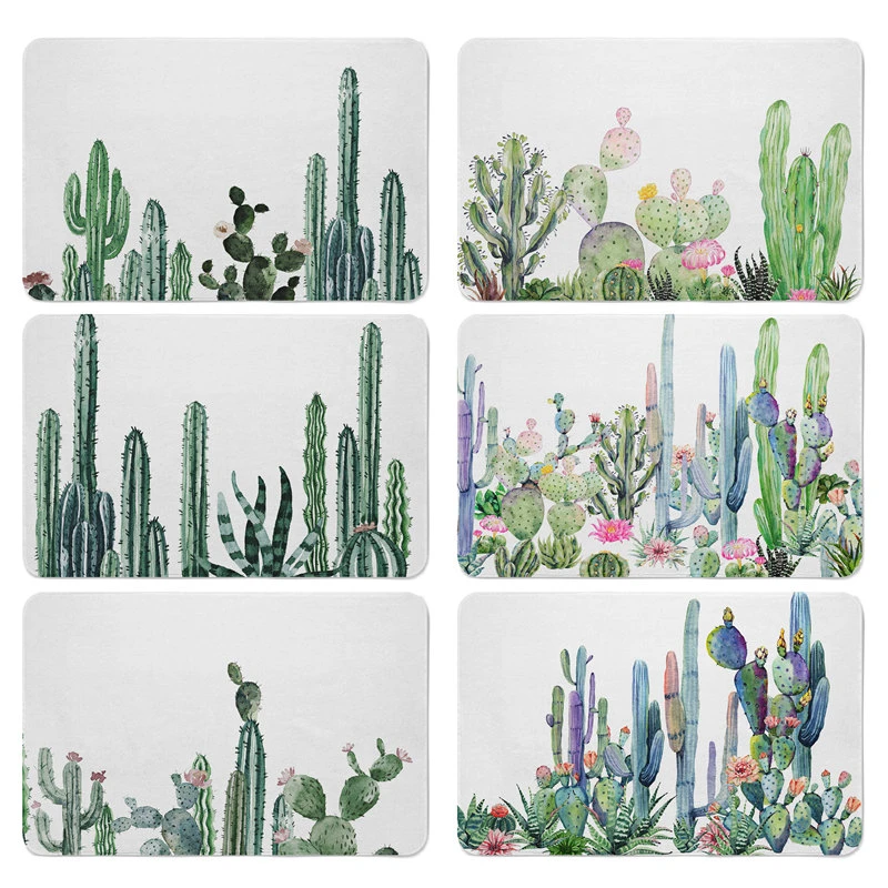アフリカ熱帯サボテン植物砂漠植物多肉植物スタンプ床マット敷物家庭用 Almofadas 40 60 センチ Floor Mat Mat Rugfloor Mat Rug Aliexpress