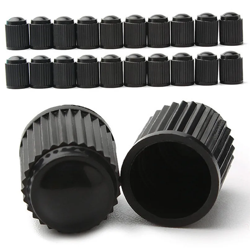 

100pcs Bicycle Tyre Tire Valve cap Spare Black Plastic Motorcyle Bicycle Car Tyre Tire Valve Dust Cap Cover #2M22