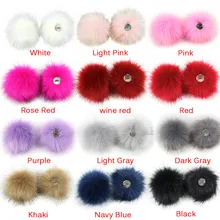 Пушистый помпон с помпоном, съемная брошь на булавке, вязаная шапка, аксессуары для шерстяного вязания, искусственный мех, шарик, имитация лисы