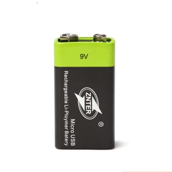 

USB Rechargeable 9V Lipo Battery ZNTER S19 9V 400mAh RC Battery For microphone and RC Camera Drone Accessories