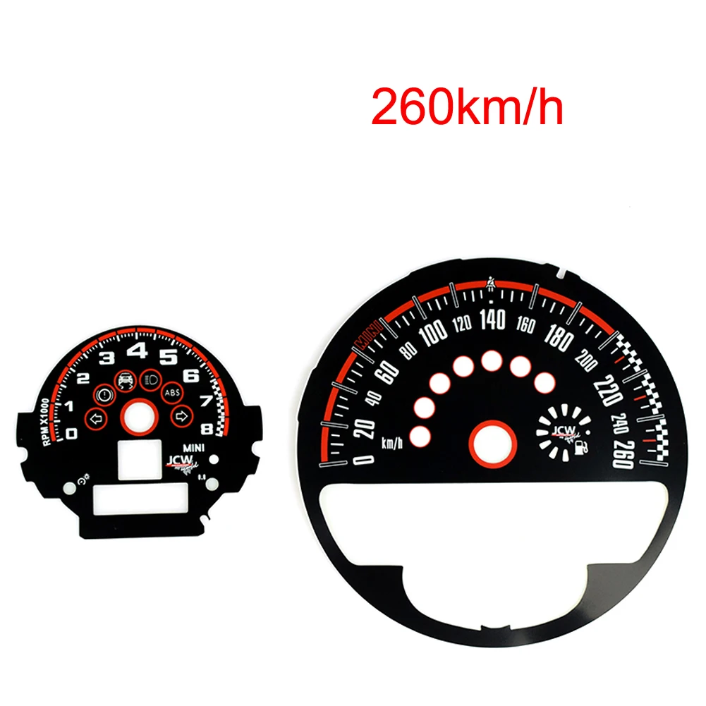 Спидометр Тахометр измерительные приборы дисплей инструмент кластер черный и красный Калибр лица подходит для мини R55 R56 R57 R58 JCW