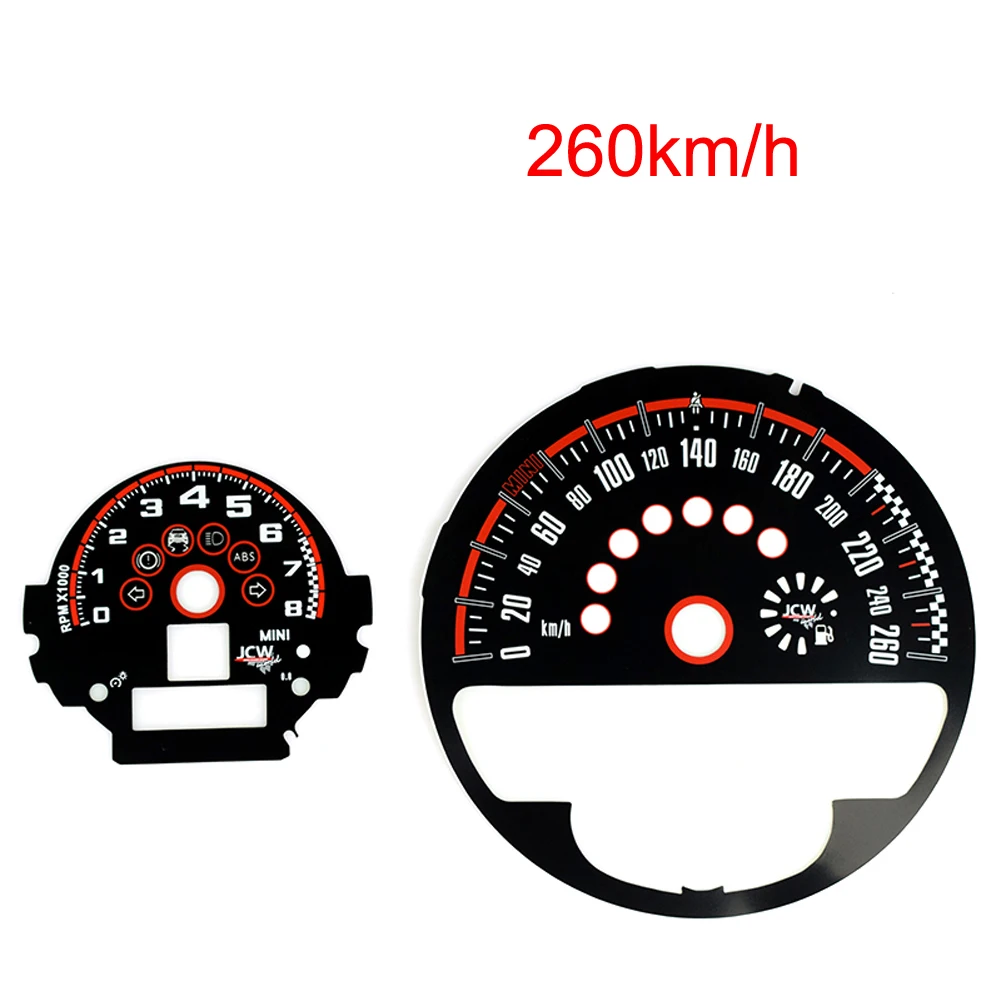 Speedometer Tachometer Gauges Display Instrument Cluster Black & Red