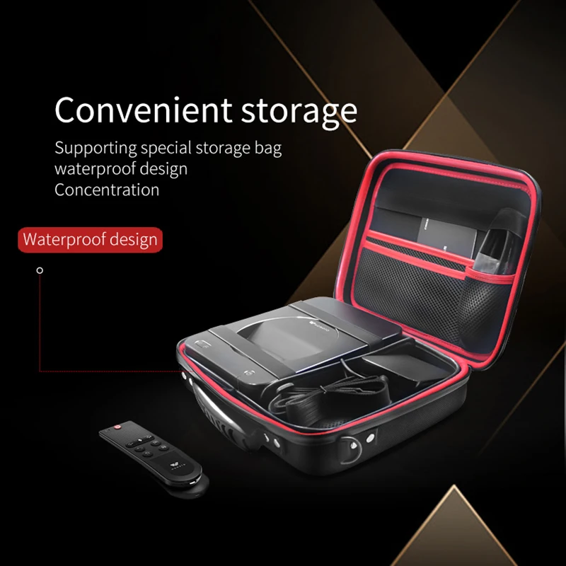 WOWOTO Bluetooth Projector Electric Focus 4K Resolution Wi-Fi Projector 600ANSI LED Portable HD for Home Cinema Window System S6