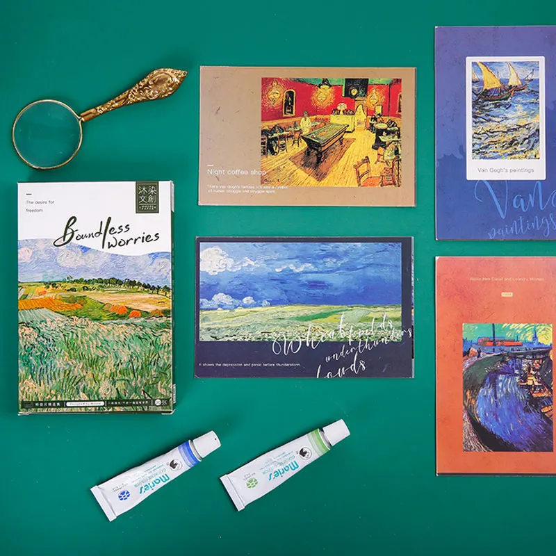 

30 Sheets/Set Art oil painting Message Card Floating Like a Dream painting Postcard/Greeting Card/Birthday Letter Envelope Gift