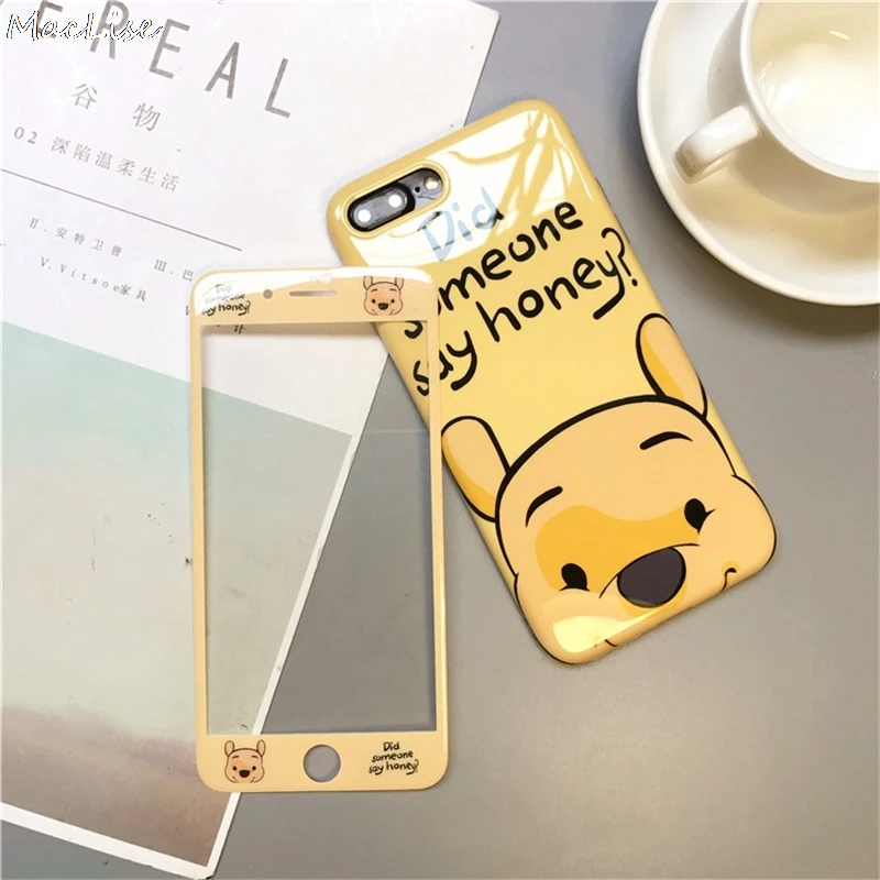 360 Full Cover Phone Case + Screen Protector for IPhone X 8 7 6 S 6S Plus for Iphone7 Iphonex Iphone8 Coque Cartoon TPU Cover