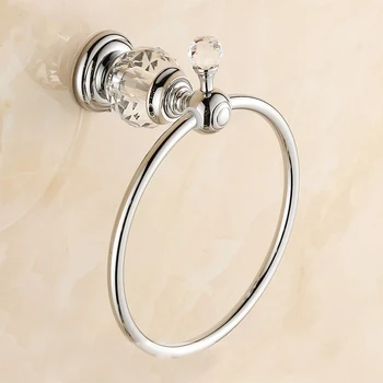 

Towel Rings Wall Mounted Brass with Crystal Chrome Finish Wall mounted Towel Bar Bathroom Accessories 4561