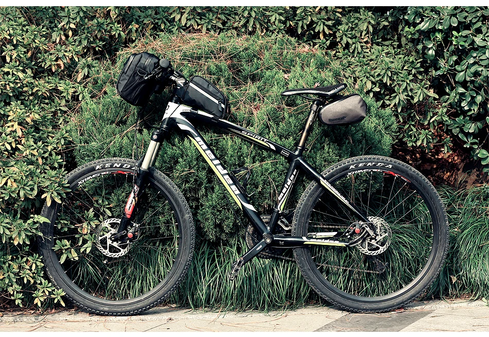 Cheap Rhinowalk Bicycle Bag Waterproof MTB Bike Front Frame Tube Folding Bike phone cycling bag bike accessories T92 0