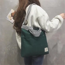 Women's Bag Large Canvas Tote Ladies Casual Totes Shoulder Bags Foldable Shopping Bags Beach Bag Cotton Cloth Female Handbag japan style girl ladies canvas purse casual totes army green color top handle handbag genuine leather female large shoulder bag