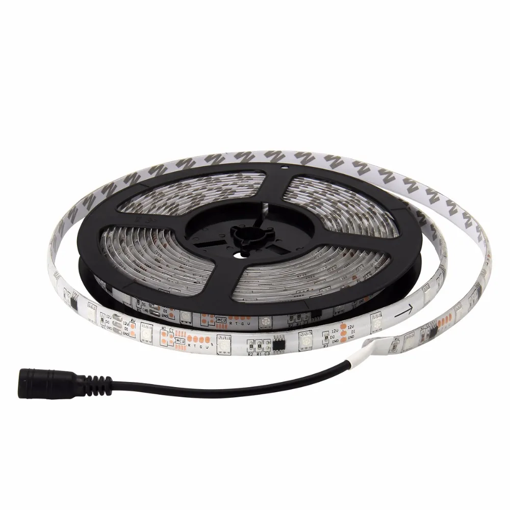 Auto Dream RGB LED Strip Lights Kit SMD 5050 5M 30LEDs/m DC 12V Waterproof Flexible Fairy Light Strip Tape Decoration Lamp Band