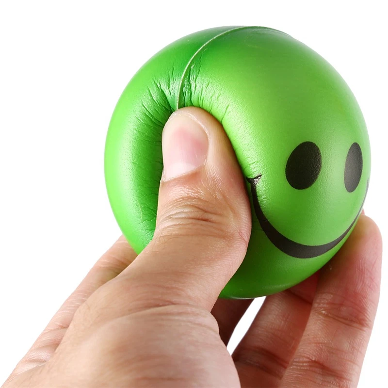 INBEAJY новое качество 6,3 шт. см 12 шт. улыбка уход за кожей лица снятие стресса Губка пены шары силы руки Squeeze игрушка для детей