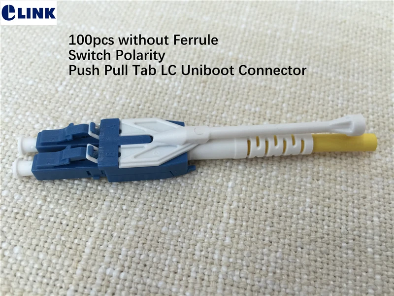 100pcs LC Uniboot DX switch Polarity Push Pull Tab Connector KITS without ferrule SM blue high Density ELINK factory | Мобильные
