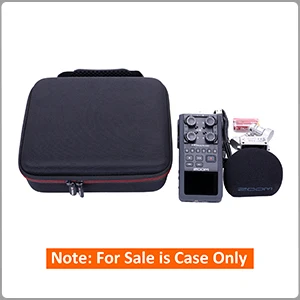 LTGEM EVA Black Hard Case for Zoom H6 Six-Track Portable Recorder 