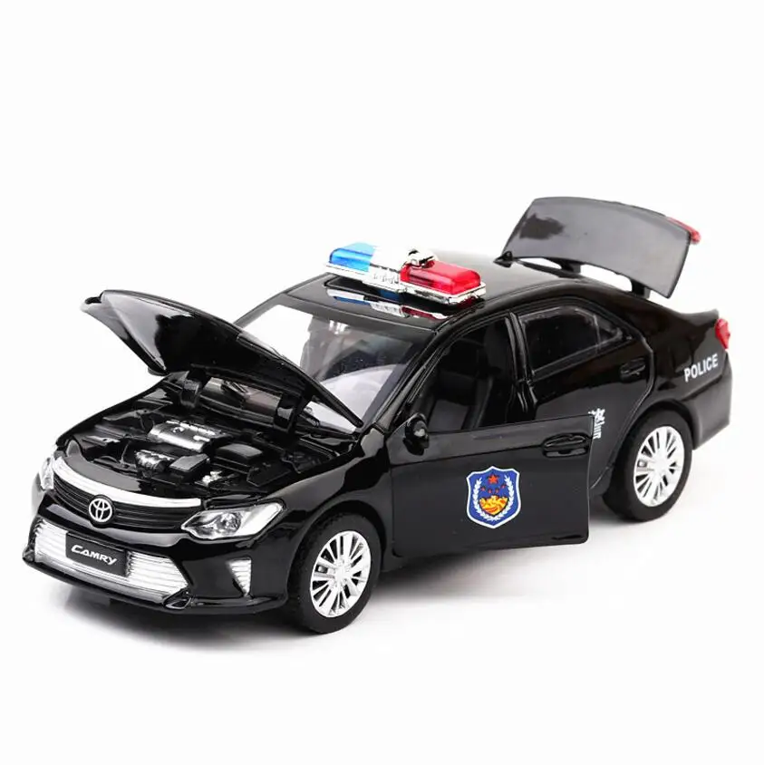 1:32 игрушечная машинка Toyota Camry Полицейская металлическая игрушка из сплава