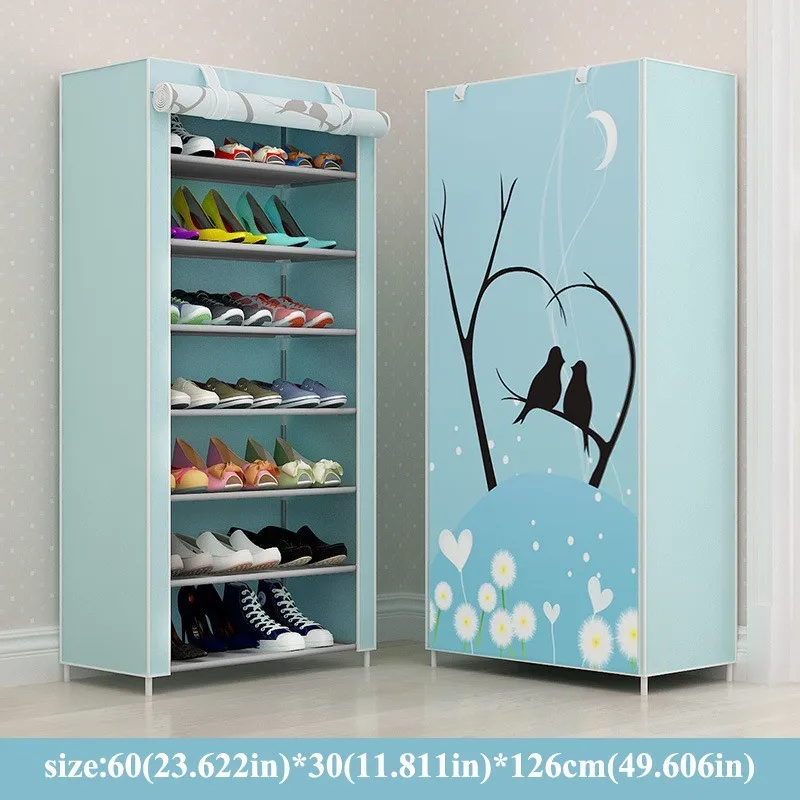 Многослойный водонепроницаемый металлический обувной шкаф, органайзер, скамейка для хранения, минималистичный Обувной Ящик, мебель для гостиной, подставка для обуви - Цвет: 60X30X126SC019G