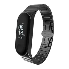 Роскошные умные часы высокого качества для Xiaomi Band 3 Miband 3 браслет из нержавеющей стали ремешок на запястье металлический ремень